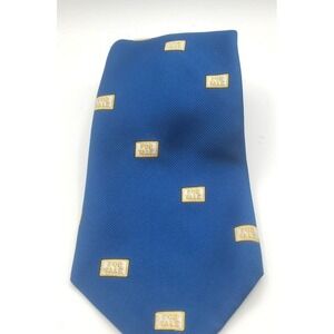 LILLY DACHE MEN'S TIE BLUE FOR SALE Sign  54" LONG COTTON SILK‎ NECKTIE
